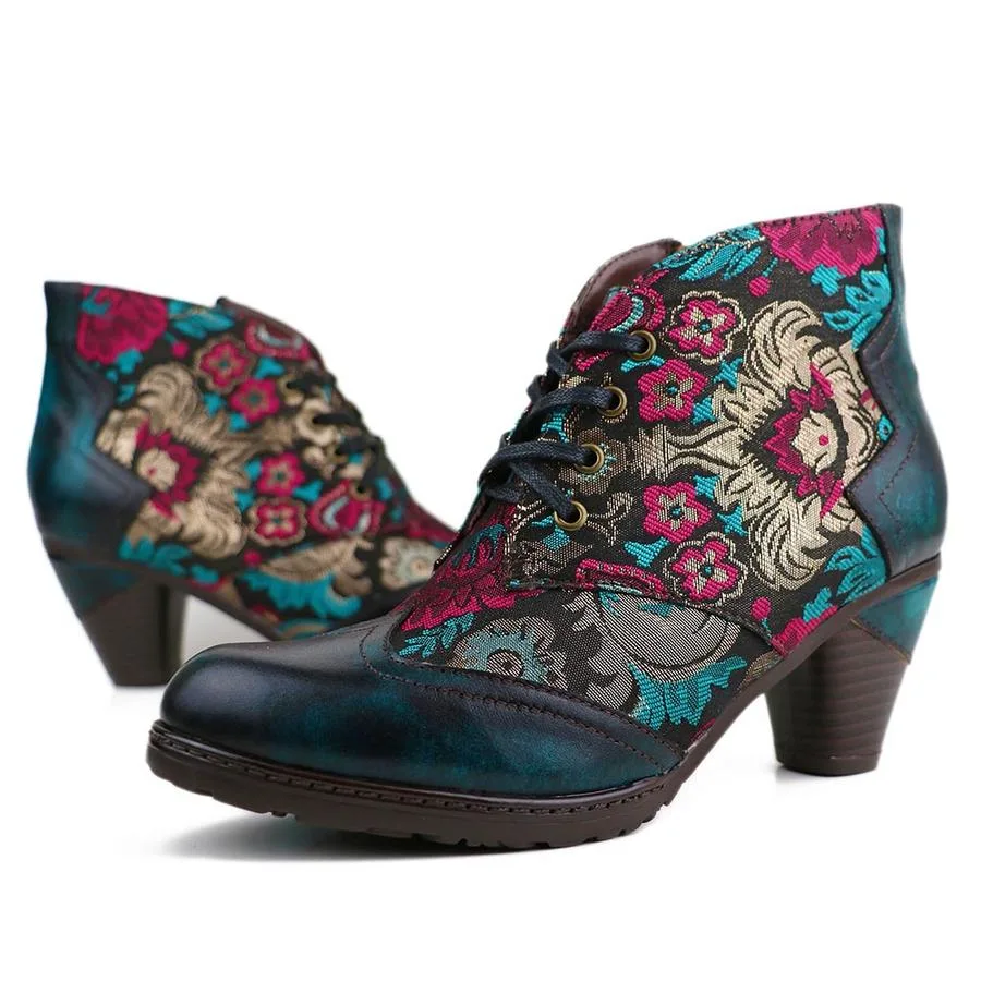 Bohemian Handmade Leather Ankle Boots Countryside Wholesale/Supplier Shoes