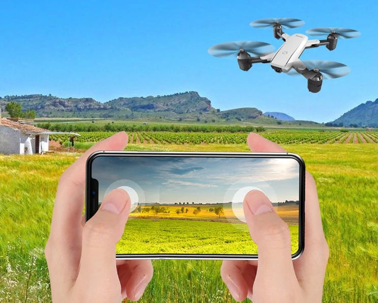 Cuatro ejes plegable Aerocraft Fotografía aérea Drone WiFi Smart Phone Control Drone