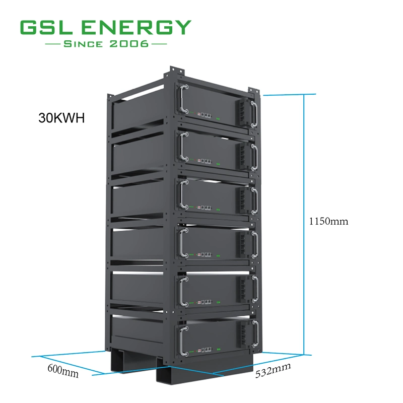 Hochwertiger 6000 Zyklen Rack-montierter 3U Lithium-Ionen-Akku 48V 100Ah 5G Base Station Batterie 5kw 10kw Sonnensystem Für USV-Backup