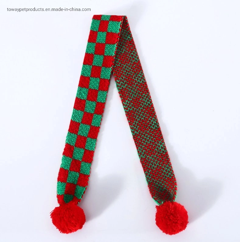 Christmas Holiday Dog Knitting Scarf and Hat Pet Accessories