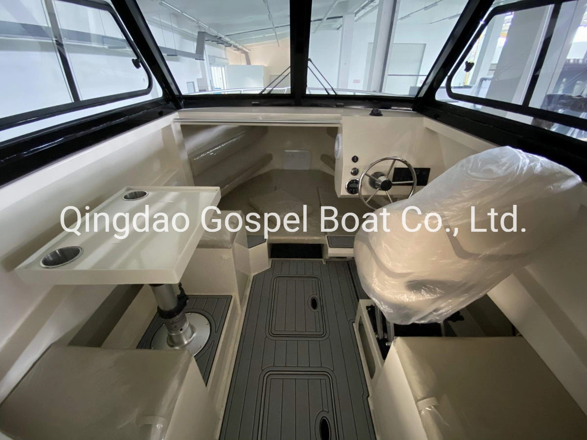 Gospel Boat Fishing Cabin - 7.5m/25FT Profisher Welded Aluminum Fishing Boat with Toilet & Ballast Tank