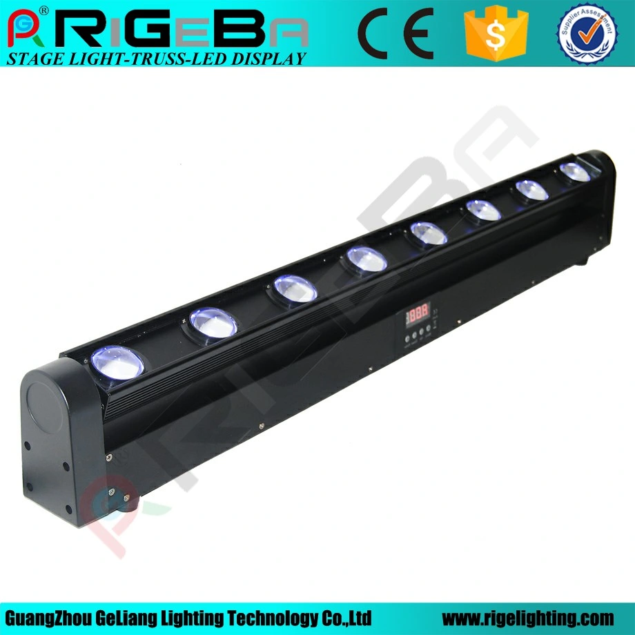 Stage disco Bar DJ cree 8LEDs 10W RGBW 4en1 Spot Barra de cabezal móvil LED del haz