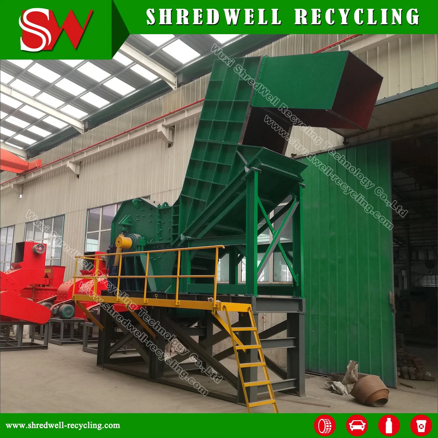 Scrap Metal Hammer Mill for Recycling Used Drum/Barrel/Alluminum