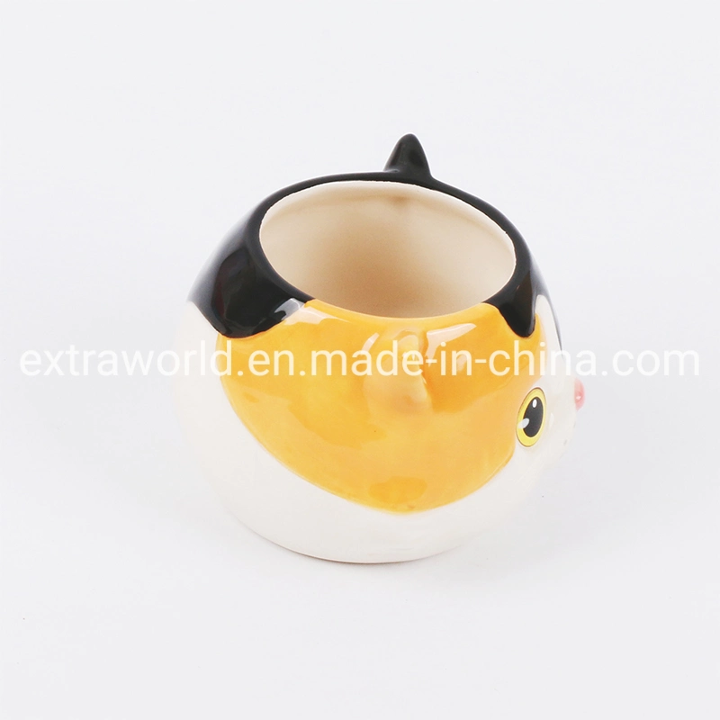 Cute Kitty Toothpick Holder Ceramic Tableware Handpainted Toothpick Cup Dinner Set