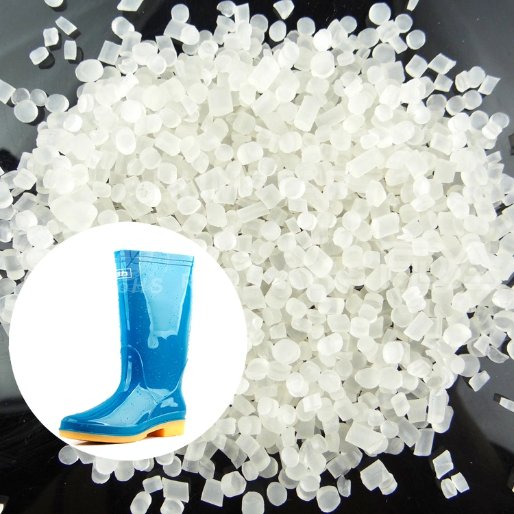 Transparent Rain Boot PVC Compound Granule for Clear Crystal Rain Boot Acid Resistance Virgin Clear Crystal PVC Pellet Colored PVC Granule for Shoe Sole Boots