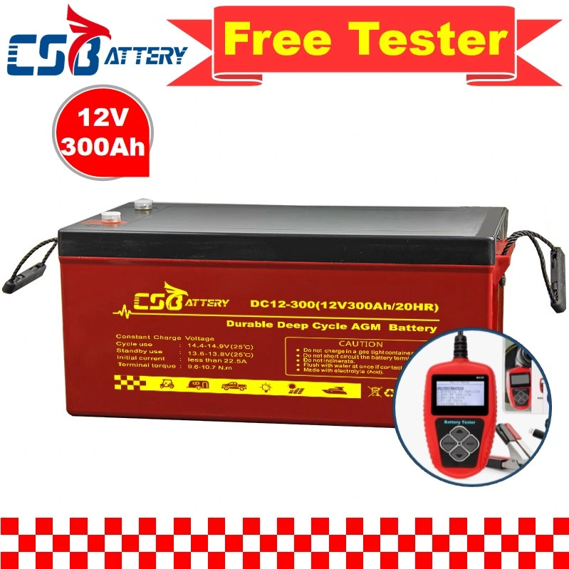 Csbattery 12V 300ah Hot-Sale AGM Bateria for Hardware/Excavators/Telecommunication /Wind-Turbine/Turbine-Generator/Ali