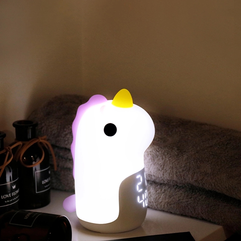 Unicorn Remote Control LED Silicone Night Light Alarm Clock