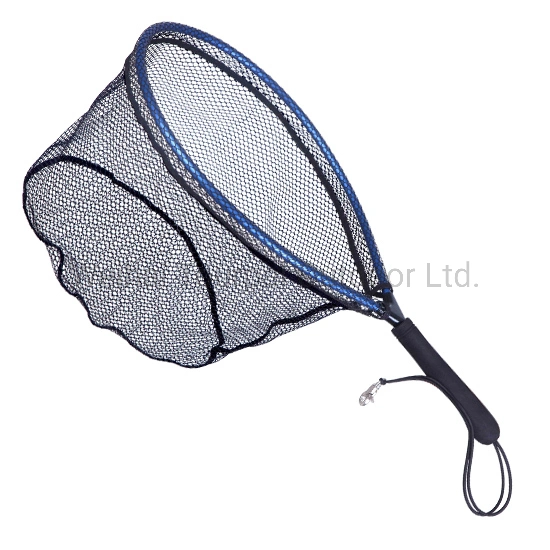 Light Weight Fly Fishing Landing Net with Rubber Coated Net