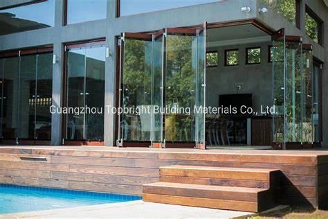 5% off Stainless Steel Frameless Folding Door Frameless Folding Glass Door Sliding Door Glass Door