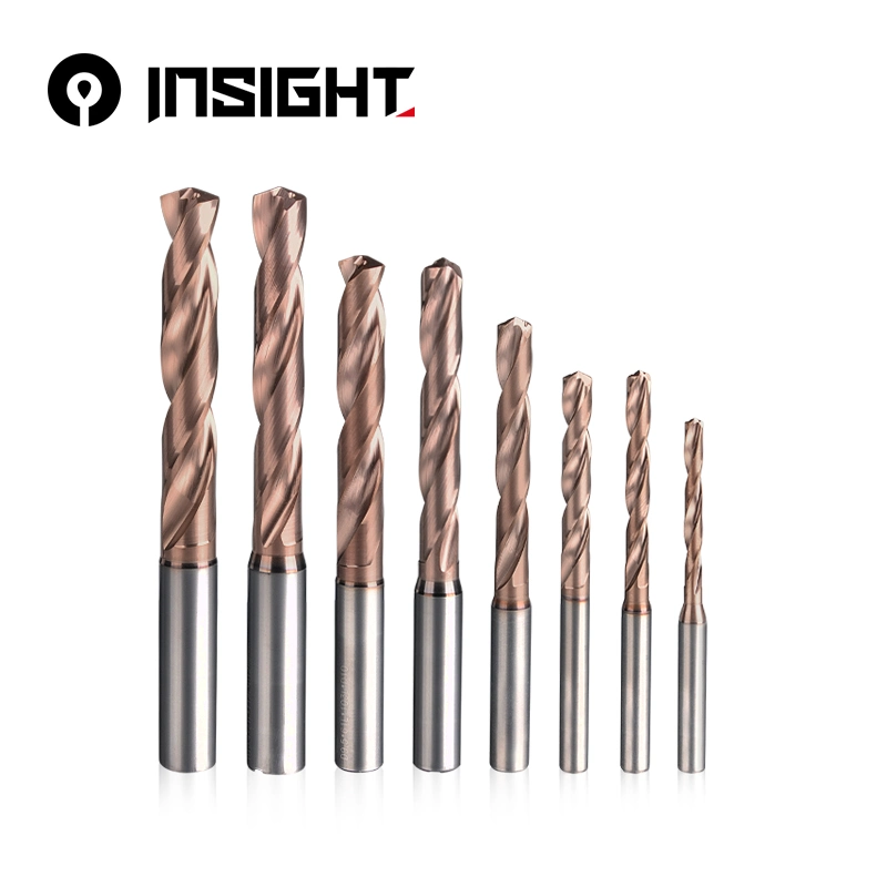 Carbide CNC Lathe Drilling Tools Round Shank Chamfer 4mm 6mm Twist Drills for Metal