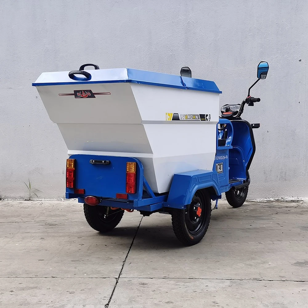 Camion de nettoyage des ordures électrique à trois roues d'une charge maximale de 150 kg.