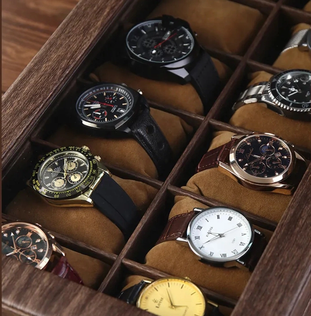 10 Slots Watch Box Organizer Men Watch Display Storage Case for Wristwatches