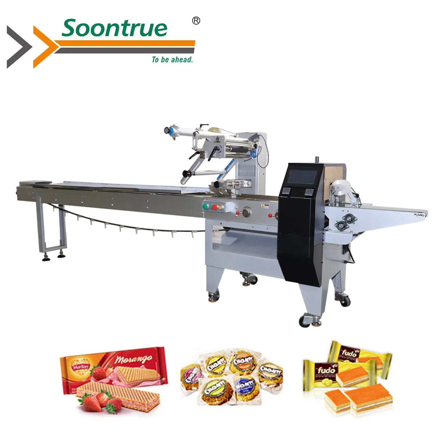 Schokolade Bar / Kuchen / Brot Kissen Flow Verpackungsmaschine Hersteller