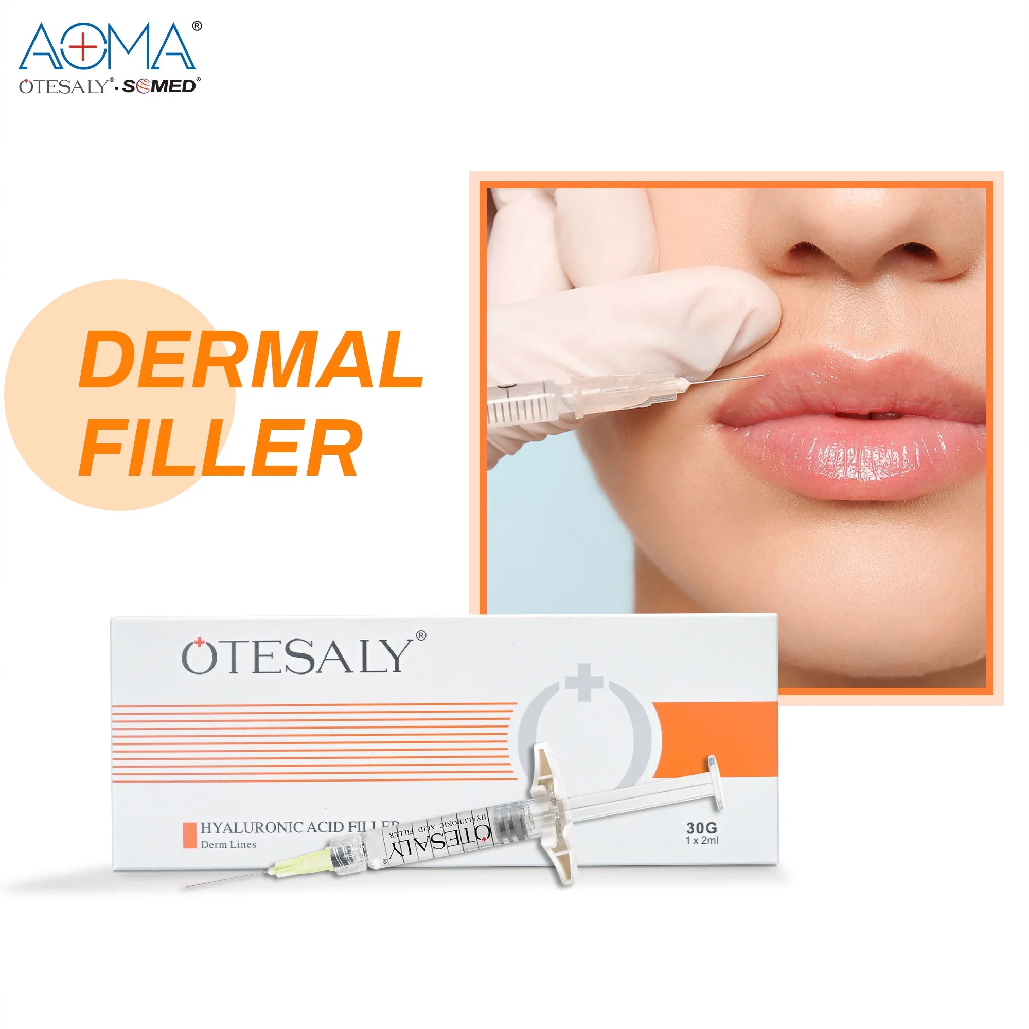 Otesaly 2ml Derm Lines Wrinkles Injectable Cross Linked Hyaluronic Acid Sodium Hyaluronate Gel Face Contour Dermal Filler