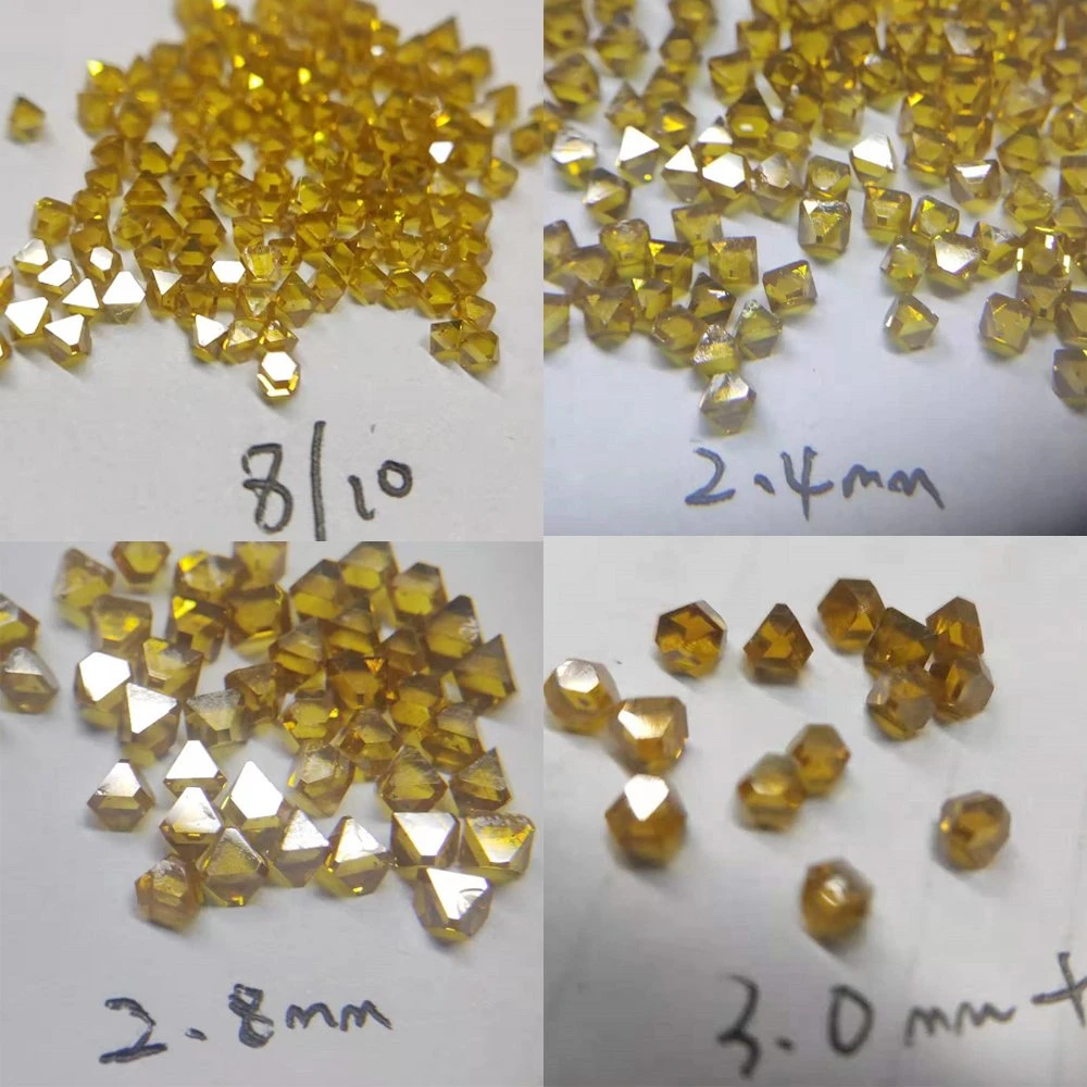 1.8mm 2.0mm Hpht Yellow Diamond Industrial Diamond Single Crystal for Cutting