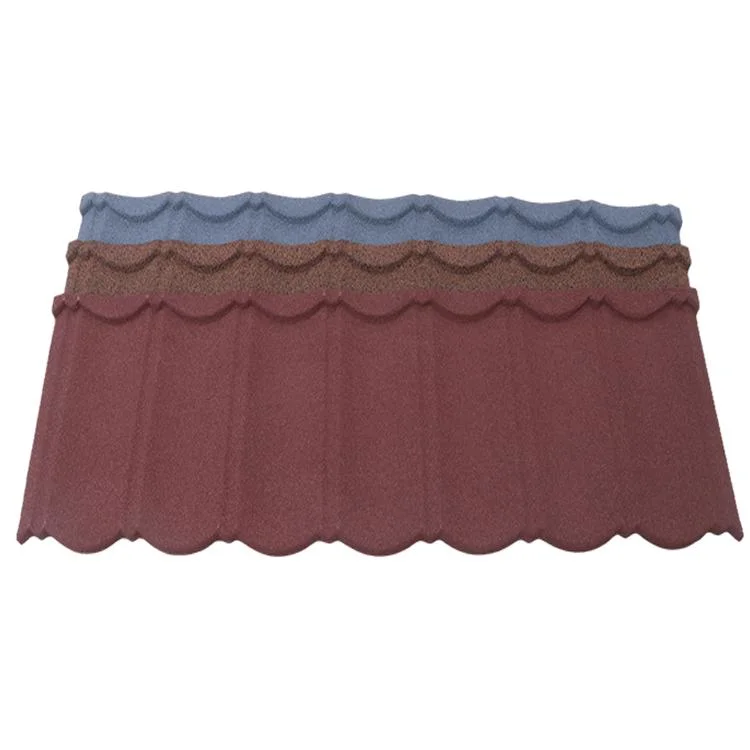 Chinese Anti-Corrosive Galvanized Steel Sheet Bent Metal Stone Coated Roof Tile Roofing Tiles Houses Building Materials