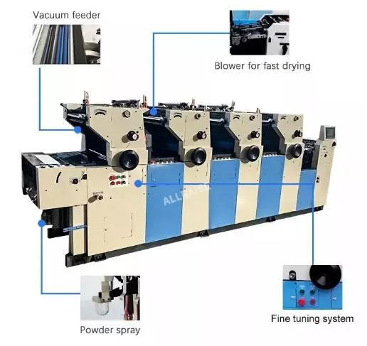 High-Speed-Offsetdruck und Nummerierung Maschinen Druckmaschine Offset 4 Farboffset-Druckmaschine