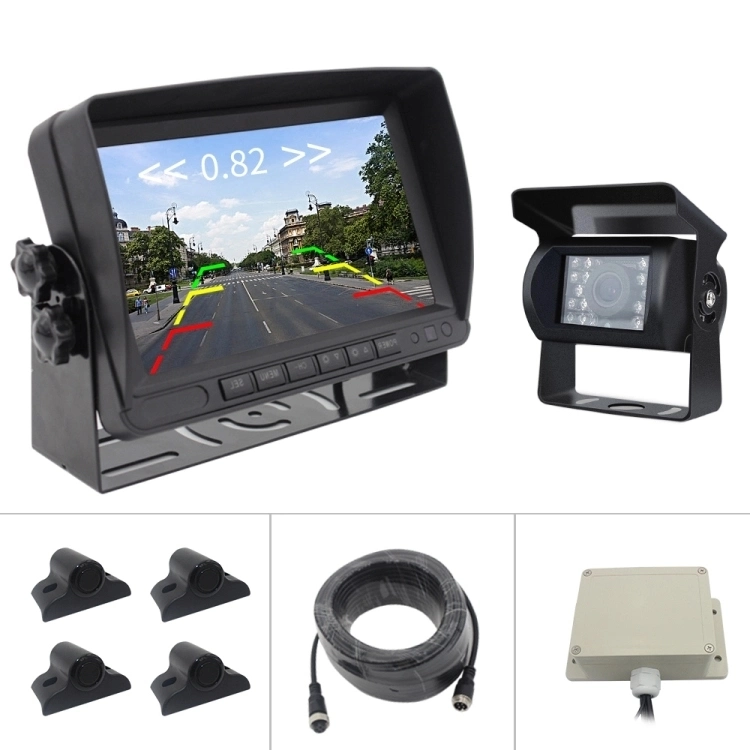 Carro/caminhão Ultrasonic Sensor de estacionamento radar com monitor de 7 polegadas