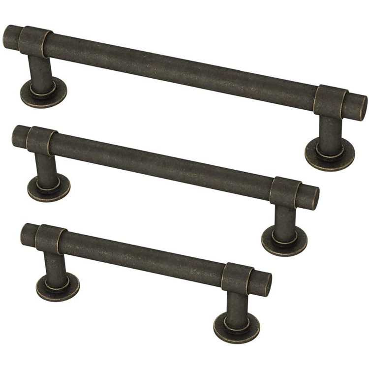 76mm Black Straight Bar Pull Furniture Cabinet Handles