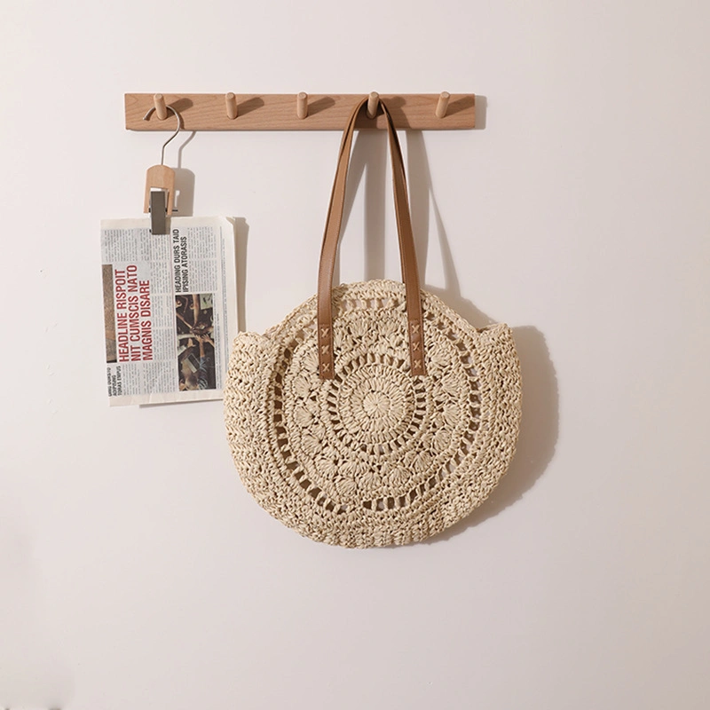 Women Summer Beach Leisure Hollow Straw Woven Bag