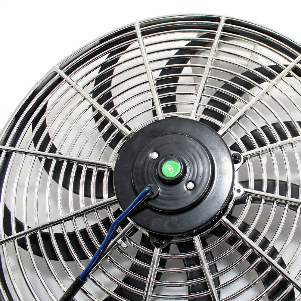 16 ventilateur de radiateur électrique à lame en S chromée W matériel