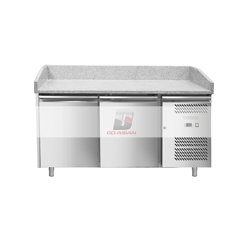 Acero inoxidable Equipo Comercial Cocina 3 Puerta Chiller Pizza Counter