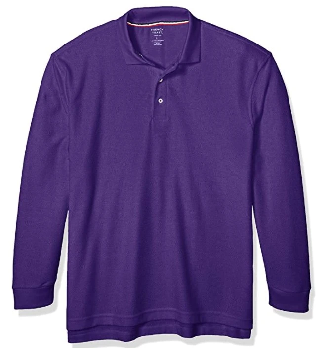 Purple China Pique Moisture Wicking Polo Shirt