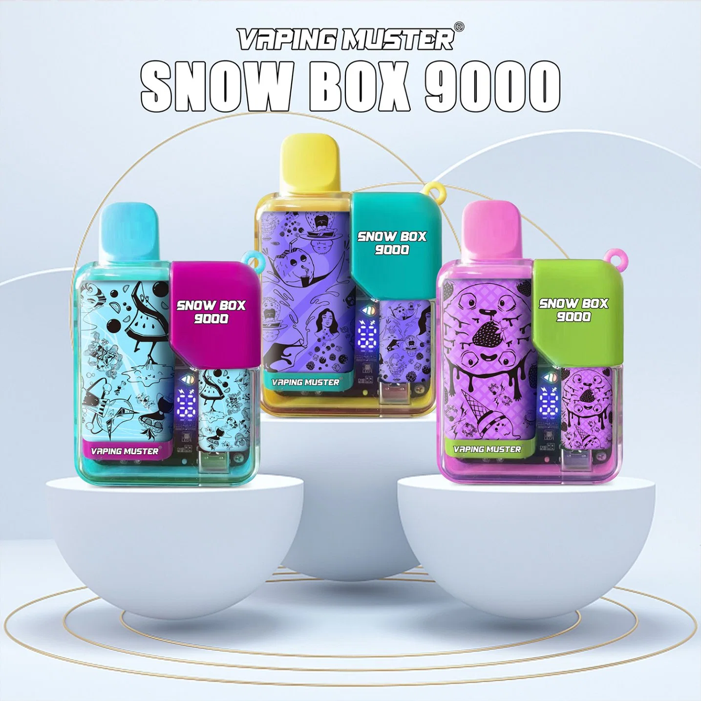 Vaping Muster Wholesale/Supplier Vaper Pod Snow Box 9000 Puff Bar Disposable/Chargeable Vape OEM ODM Available Vape Pod