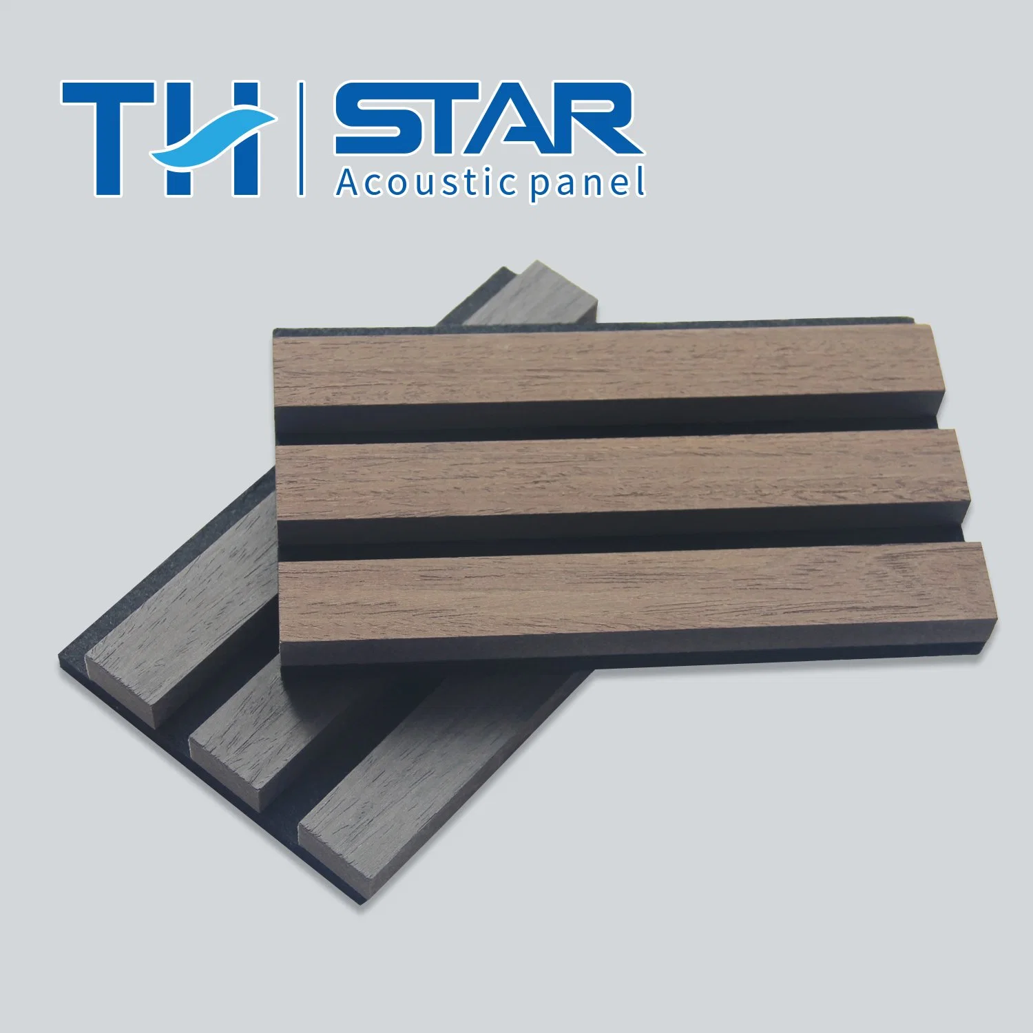 2022 New Style Wood Veneer Covered MDF Slats Carved Wooden Ceiling Panels with Pet Felt Polyester Backing