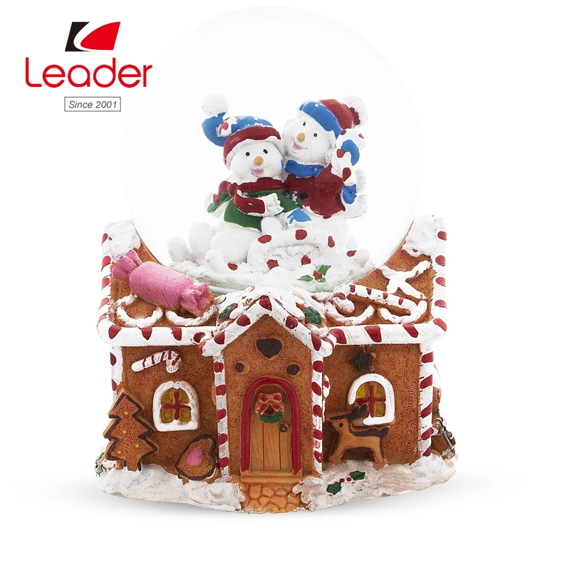 Lovely Merry Christmas Resin Snowman Snowball Xmas Snow Globe Snow Globe Christmas