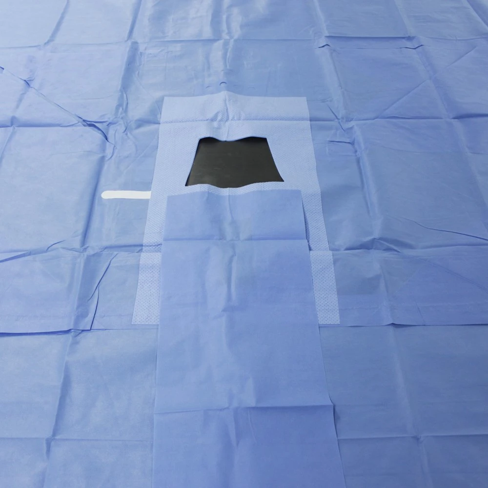 Pelviscopy laparoscopique chirurgicaux stériles jetables drapé Pack pour kit d'hôpital