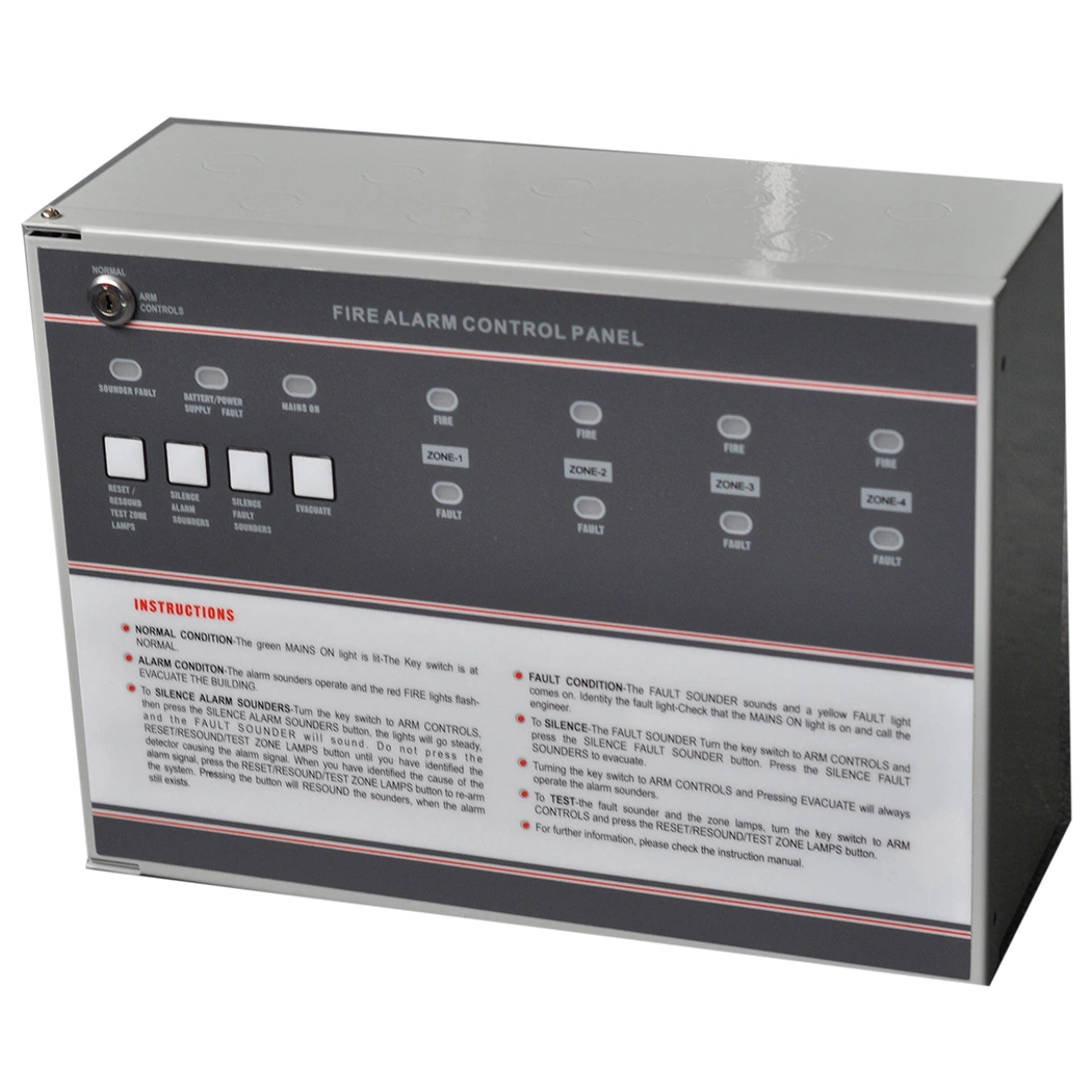 Customized Conventional Wired Fire Alarm Control Panel for Smoke Detector