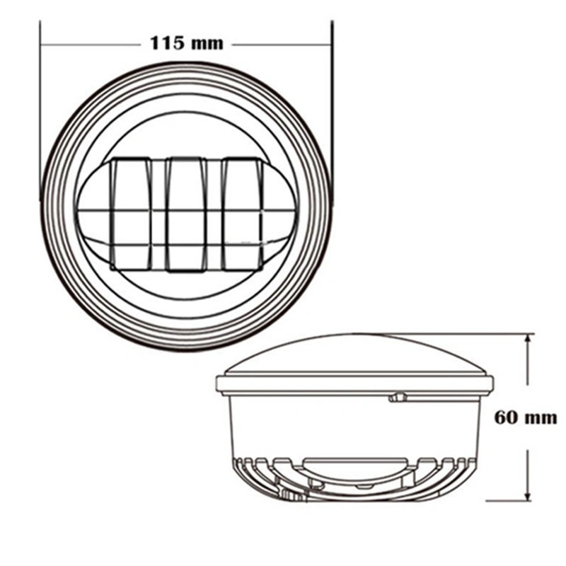 Lámpara auxiliar LED redonda de 4,5" 4 1/2" 30W" para Harley motocicleta pasando Fog Light