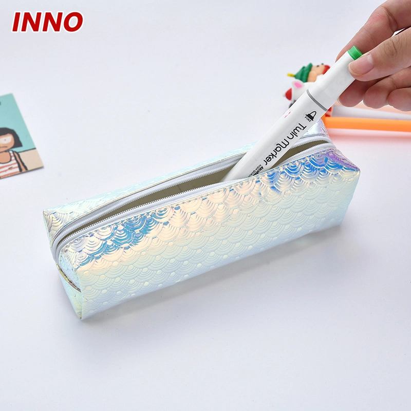 Factory Direct Selling Inno Brand R054# Square Zipper Pencil Bag for Children Stationery Storage Case Eco-Friendly