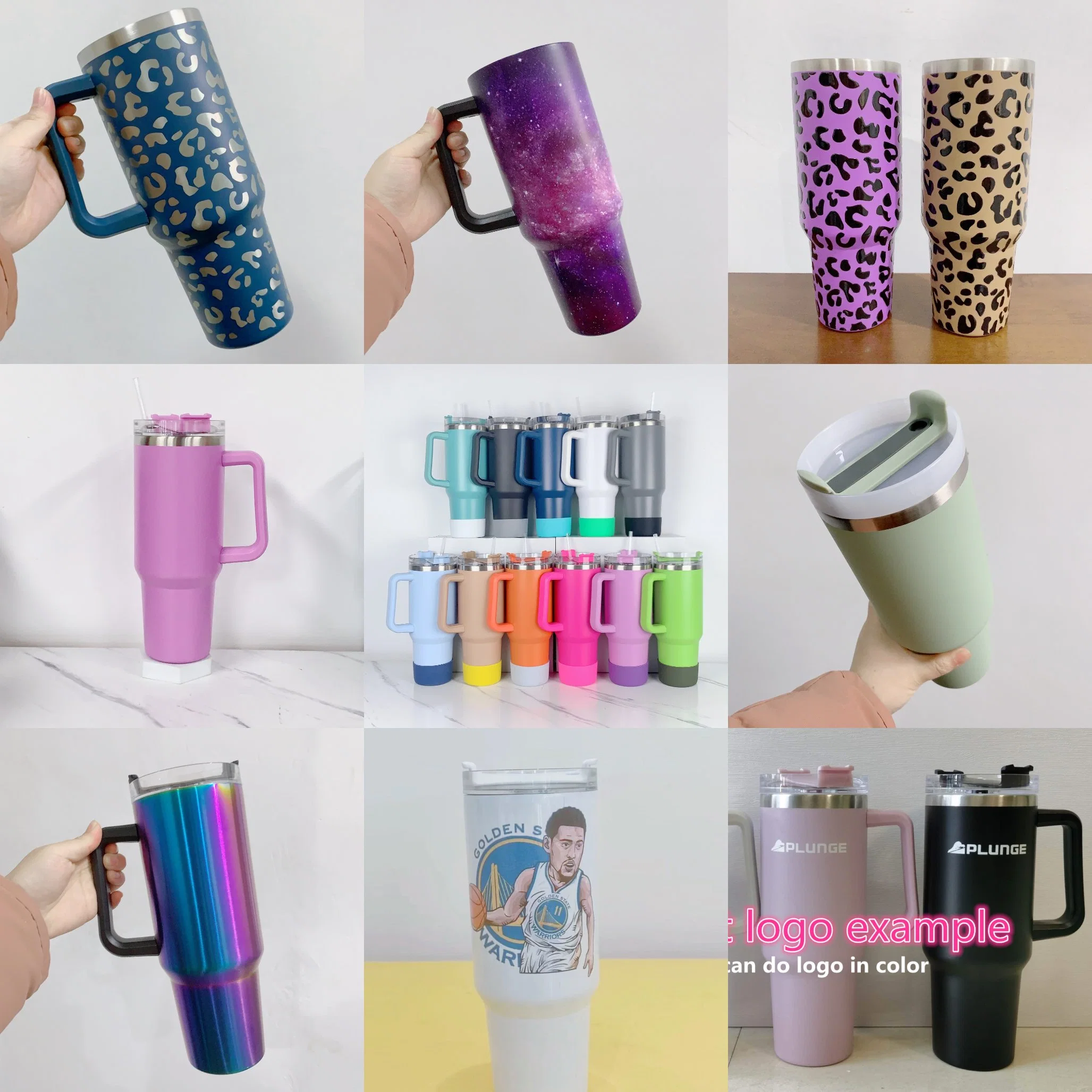 Top Sale 40 Oz Adventure Vacuum Quencher Tumbler Reusable Custom Mug with Handle & Straw BPA Free Stay Ice-Cold