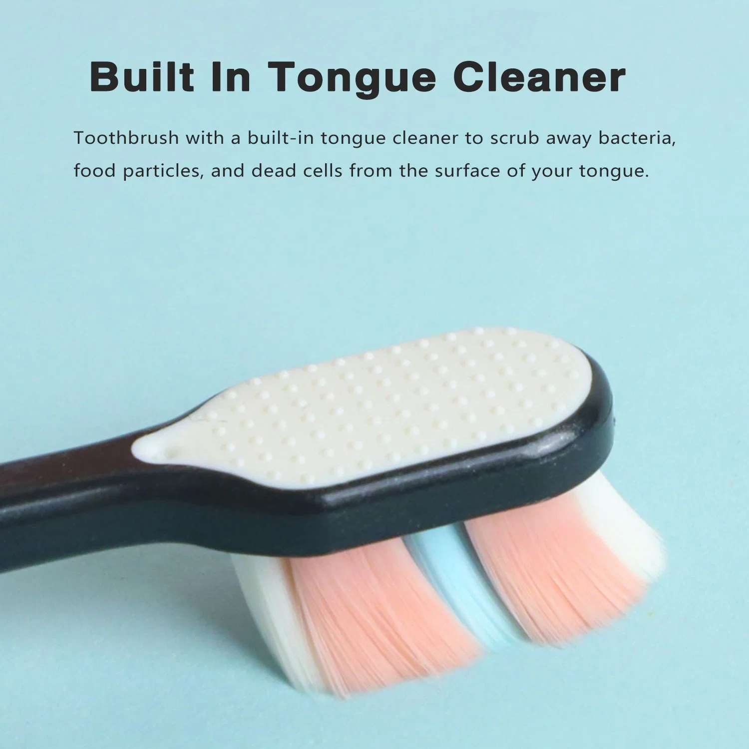 10000 cepillo de dientes extra suave para adultos con limpiador de lengua