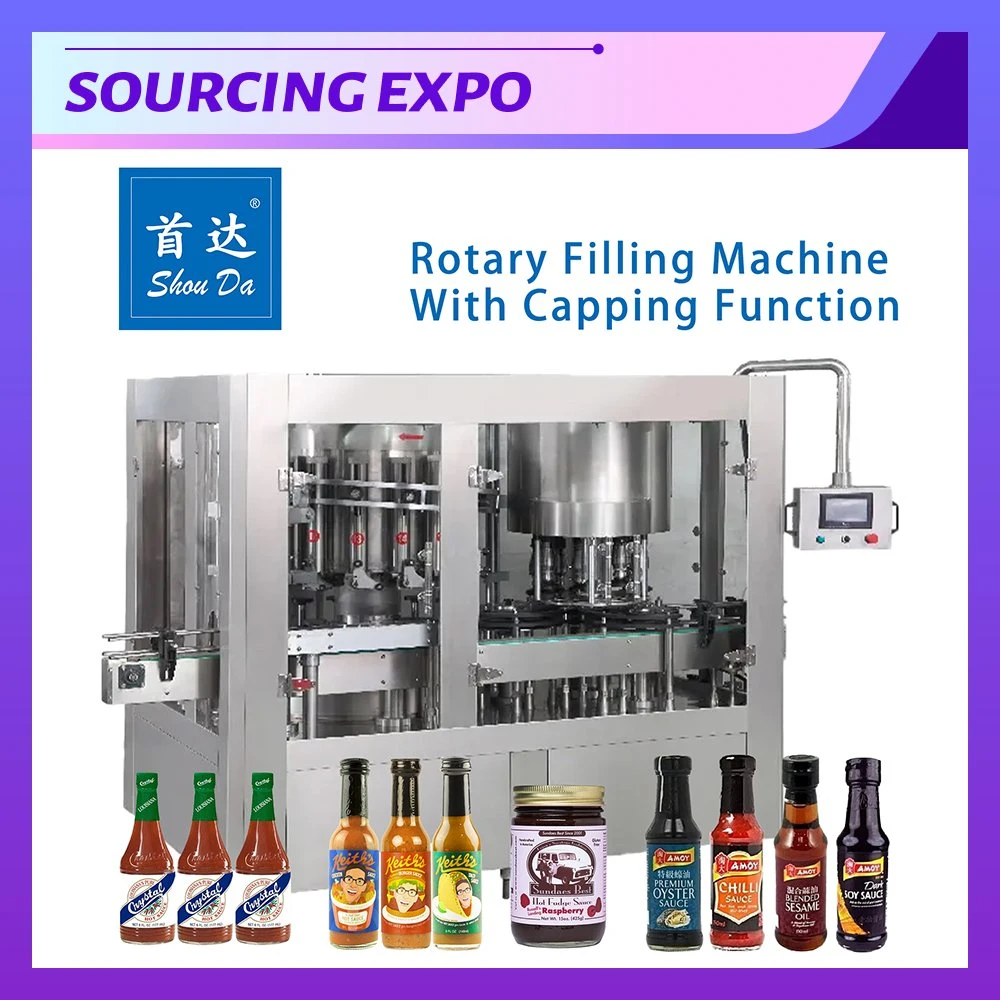 Automatic Rotary Rillettes Sweet Chilli Cream Sauce Washing Filling Packing Capping Machine