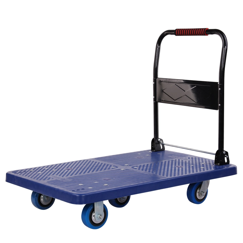 Boutique Type Factory Custom Steel Platform Hand Truck Folding Carts for Warehouse Trolley