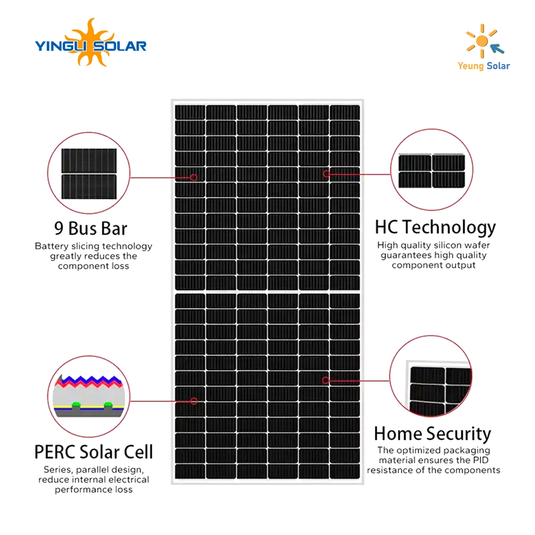 High Efficiency Good Price Yingli 530-550W Mono Perc Solar Panel Solar Module with CE, TUV