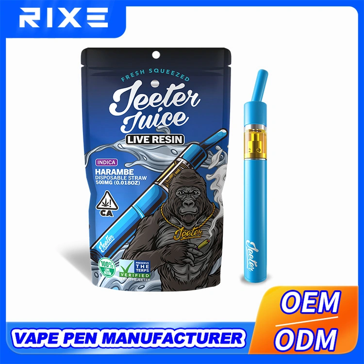 Одноразовый стилус Jeeter Juice Vape Pen 0,5 мл, 1 мл, с Vaporizer Pod 1 г. 0,5g бак распылителя пустой Джетер Джуки для D8/D9/D10 HHC толщиной Смажьте пустой одноразовый стилус Vape Pen