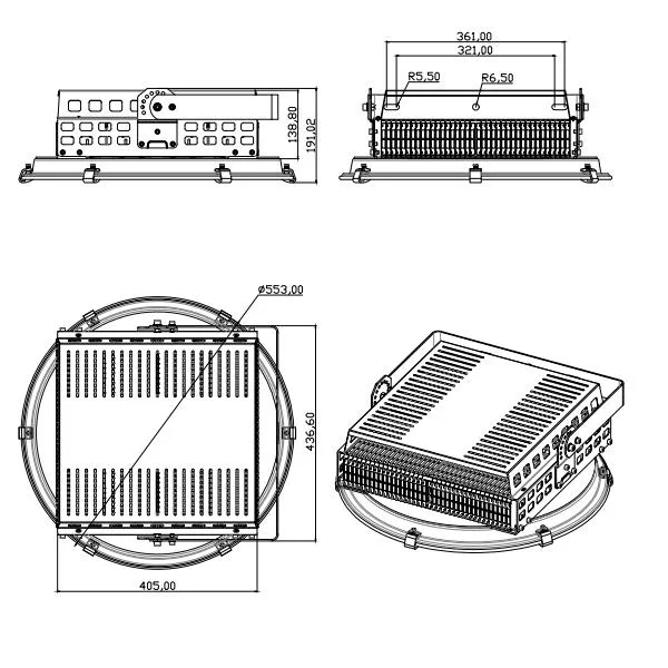 1000W RGBW Mx512 COB Downlight LED con CE