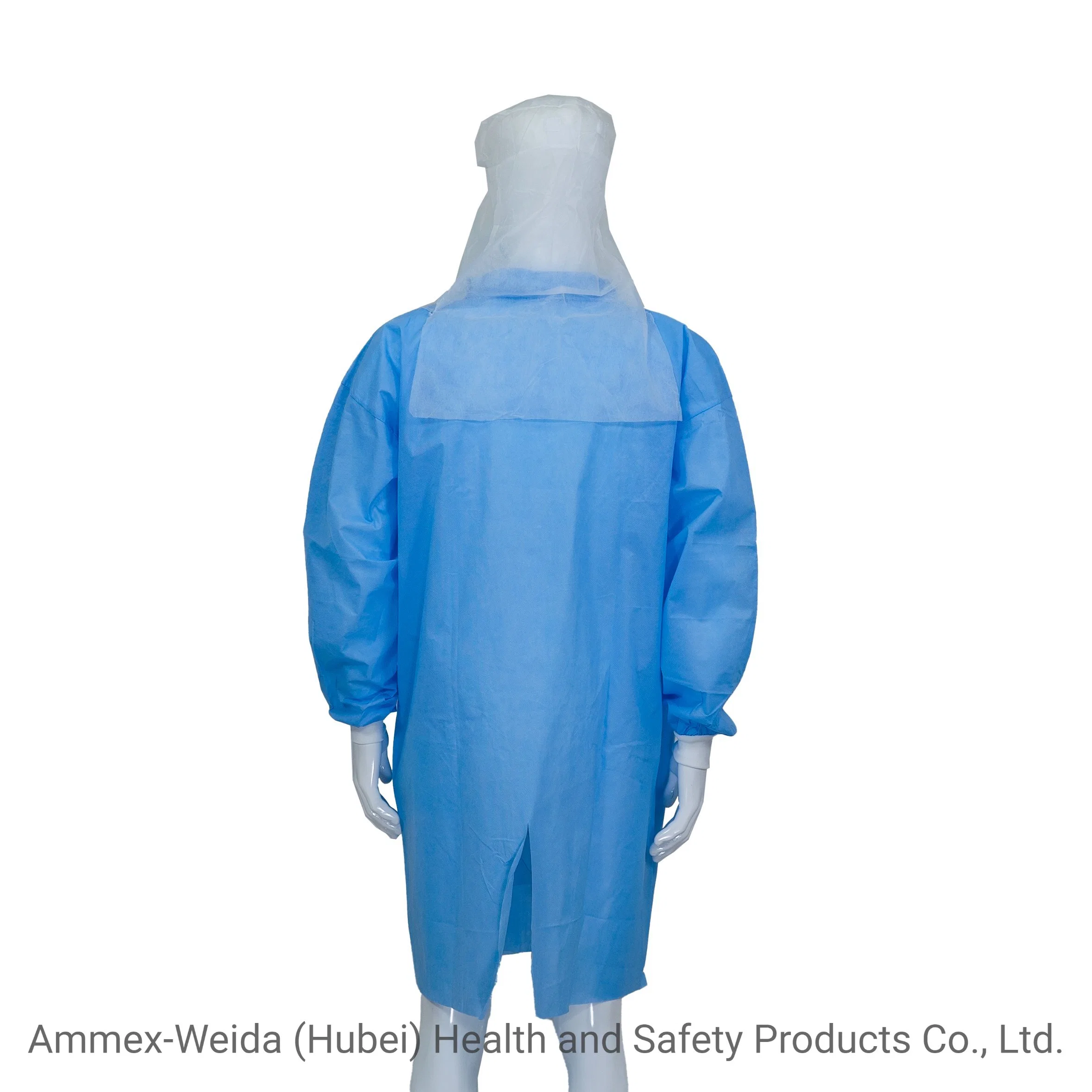 استخدم مرة واحدة PCP/SMS/MP/Tyvek Lab Coat مع لقطات ذات نمط مختلف تمنع الياقة الغبار الذي تستخدمه الشركة المصنعة للكبار باستخدام طبقة الغبار