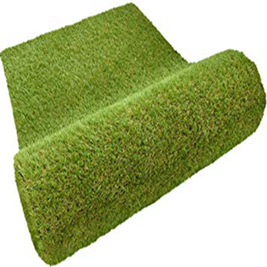 Un aspecto natural verde pradera de césped artificial de alfombras para el paisaje, su uso en casa amago de césped artificial