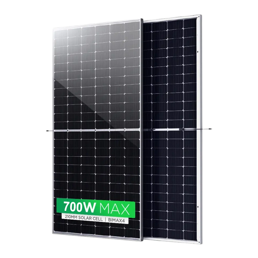 600 vatios de doble vidrio monocristalino Bificial PV para el módulo de sistema de energía solar de 10kw