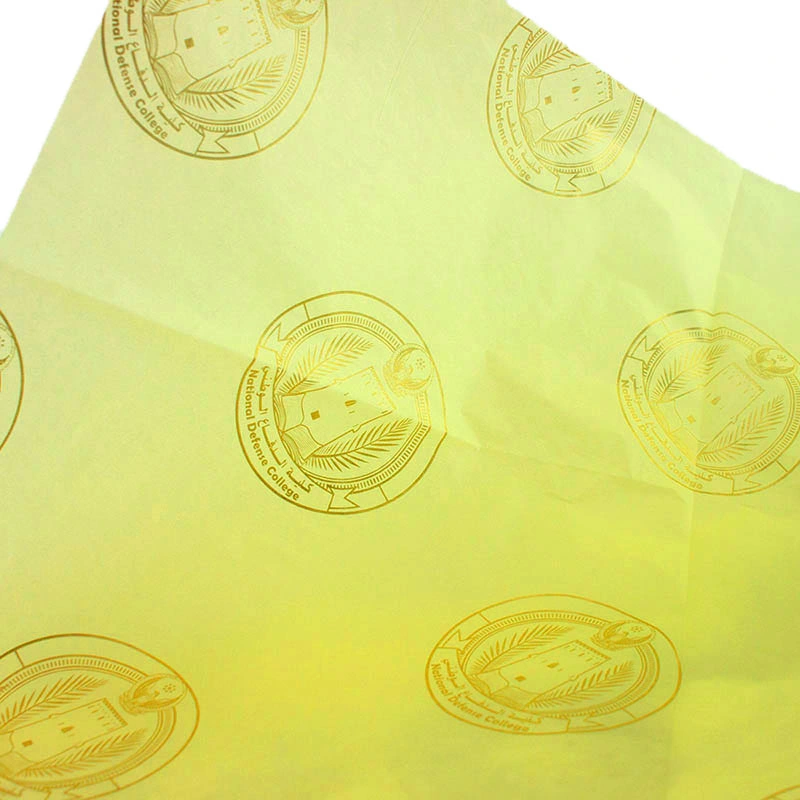 Fancy Design Custom Printed Gold Logo Tissue Paper