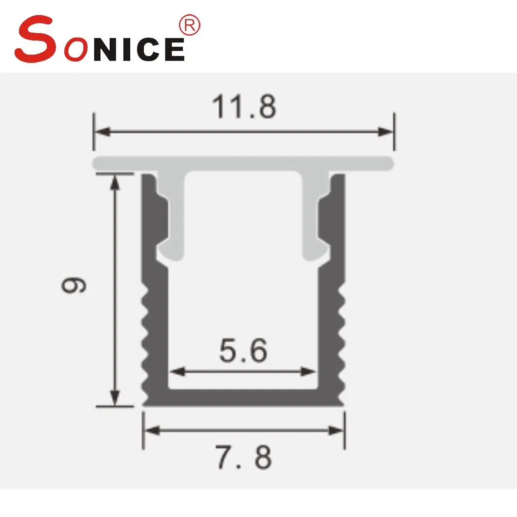 P0809 Surface Cabinet and Home Decoration LED Aluminum Profile