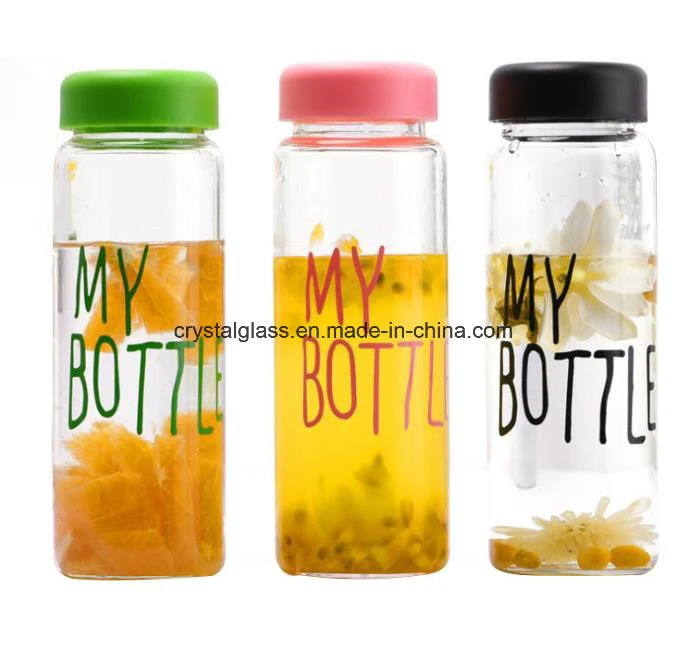 Hot Sale Promotion Gifts "My Bottle" Style Water Glass Bottle Outdoor Glassware 450ml