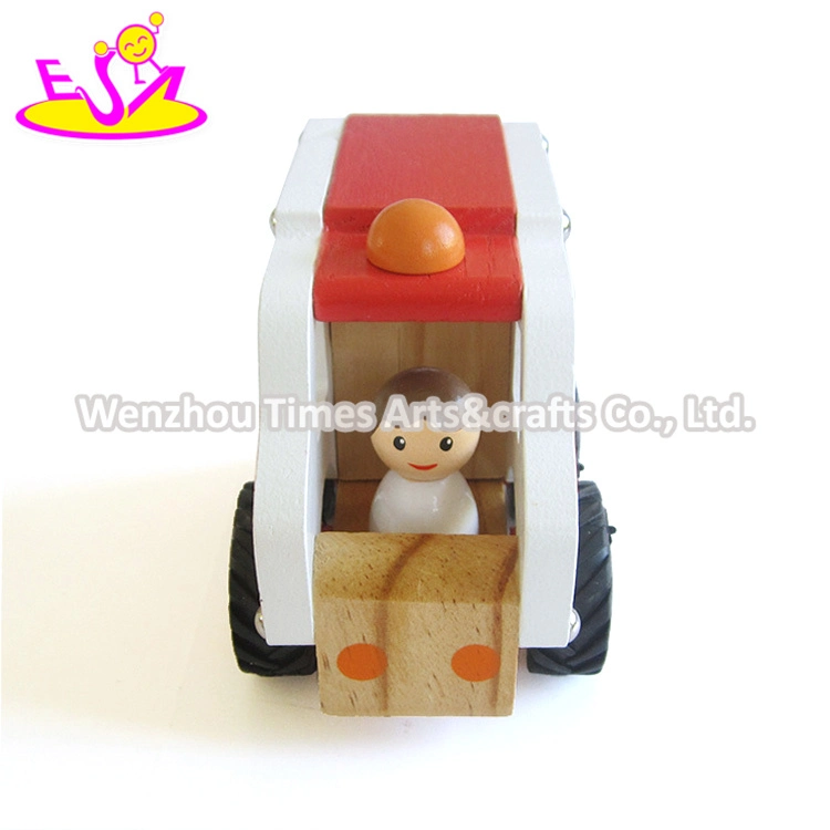 New Arrival Mini Wooden Toy Ambulance Trucks for Toddlers W04A364