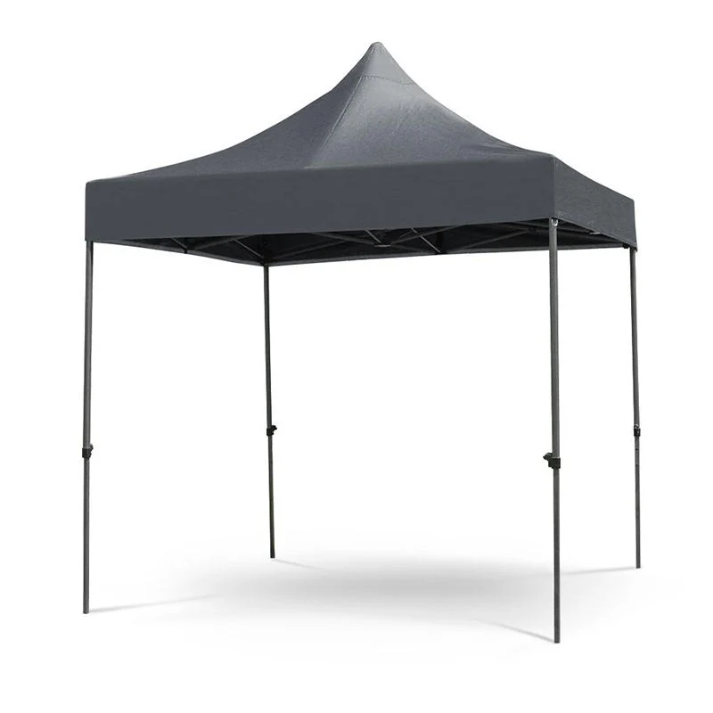 10'x10' Canopy desplegable al aire libre Fiesta de boda Tent Patio plegable Tent Cenador gris