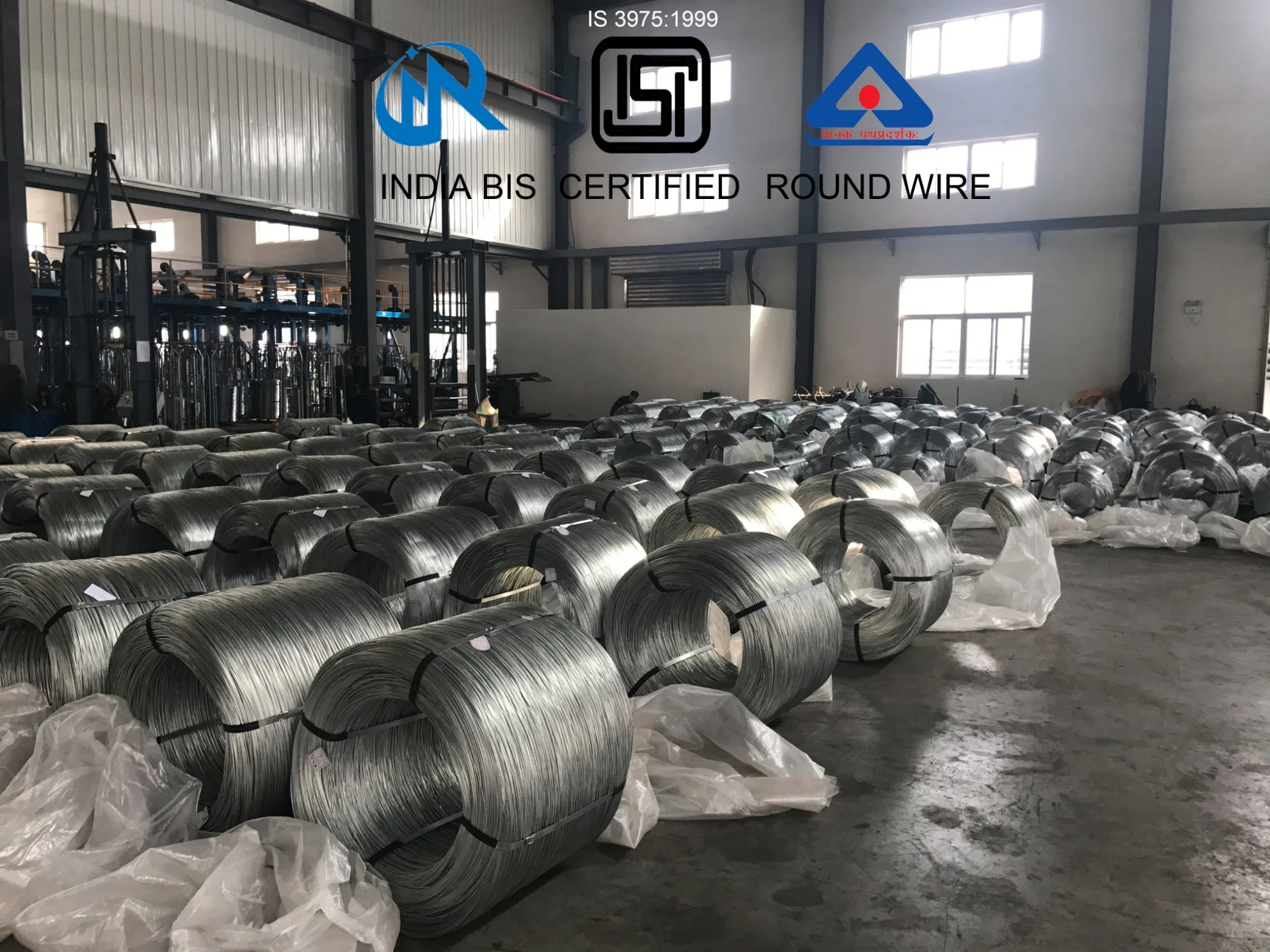 India Bis Certified Galvanized Steel Wire/Iron Wire/Binding Wire 1.25mm 2.90mm